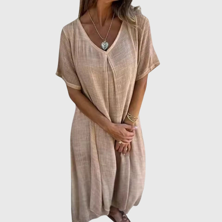 Fiona™ – Robe V-Neck Légère et Élégante