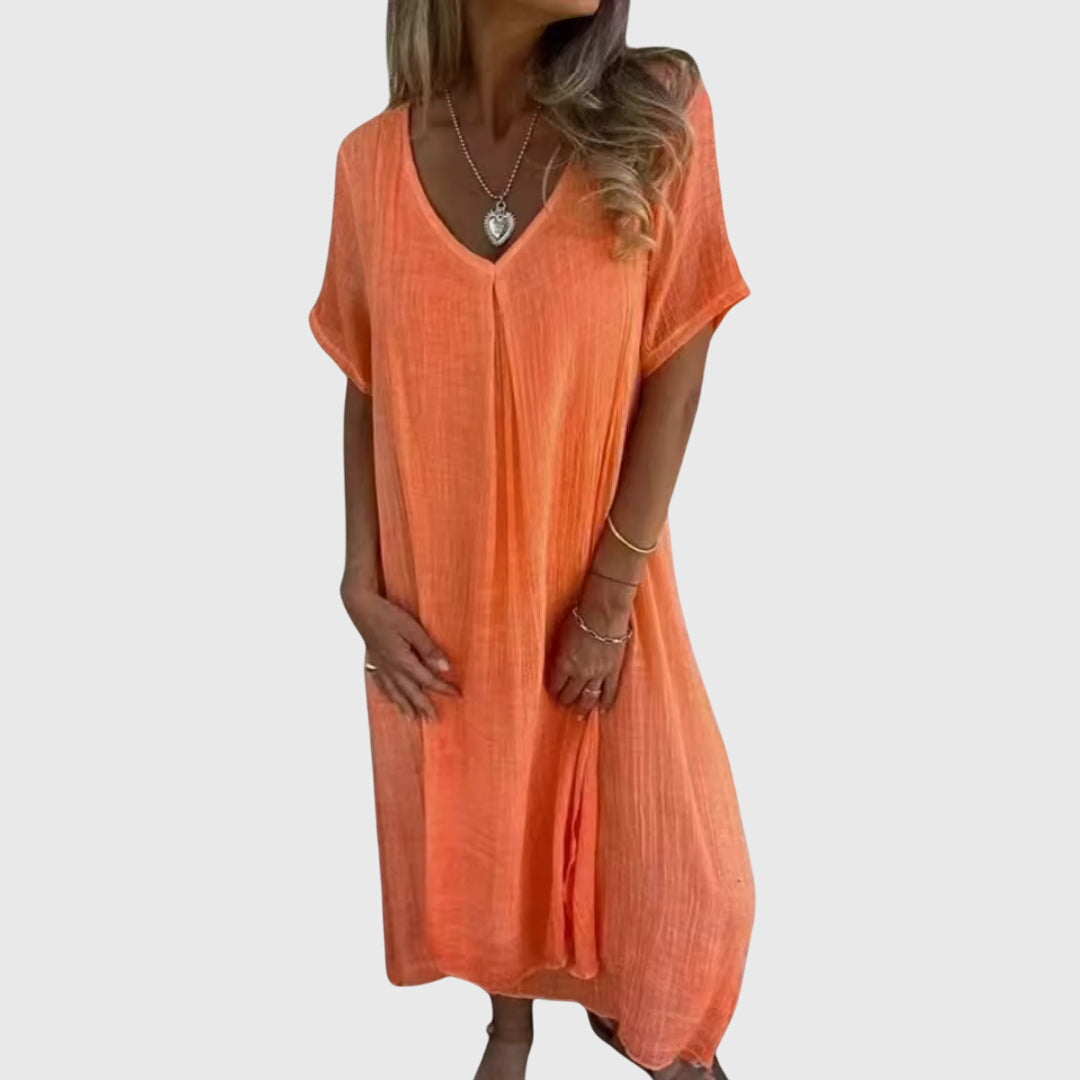 Fiona™ – Robe V-Neck Légère et Élégante