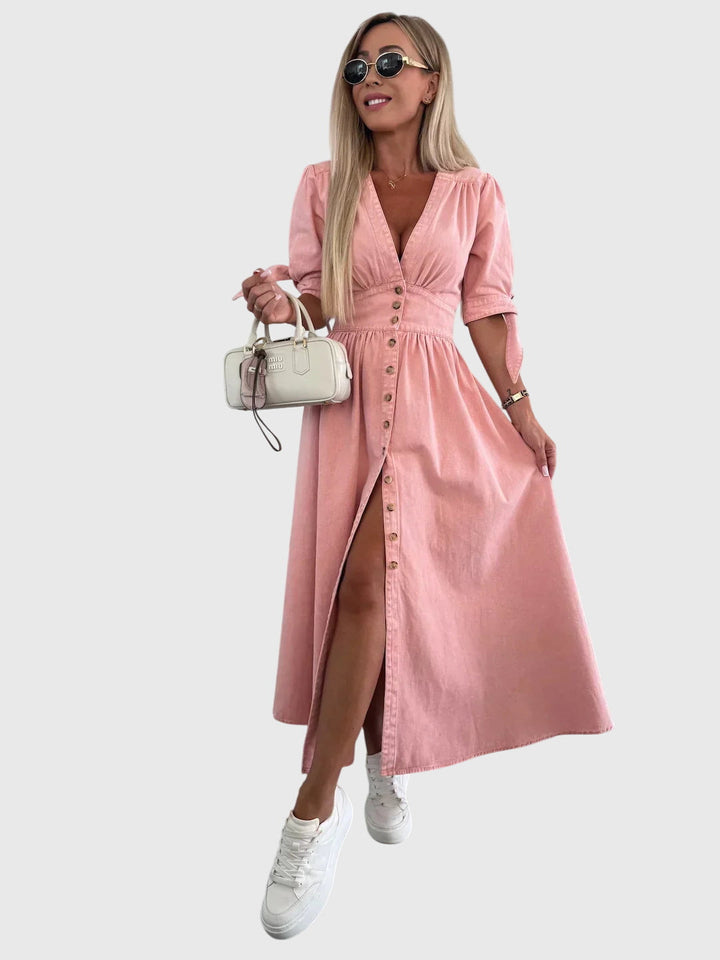 Sophia™ | Robe en Jean Élégante