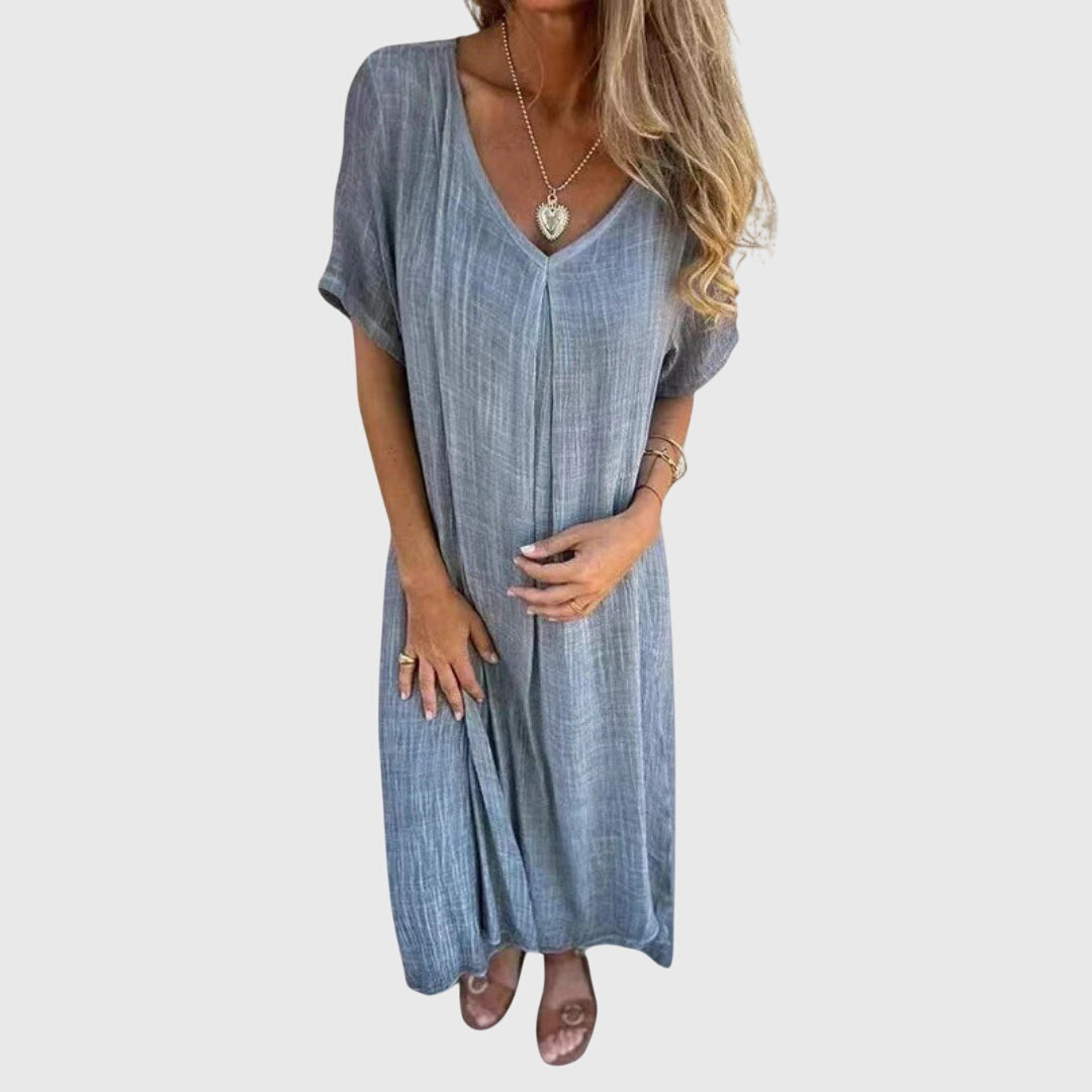 Fiona™ – Robe V-Neck Légère et Élégante