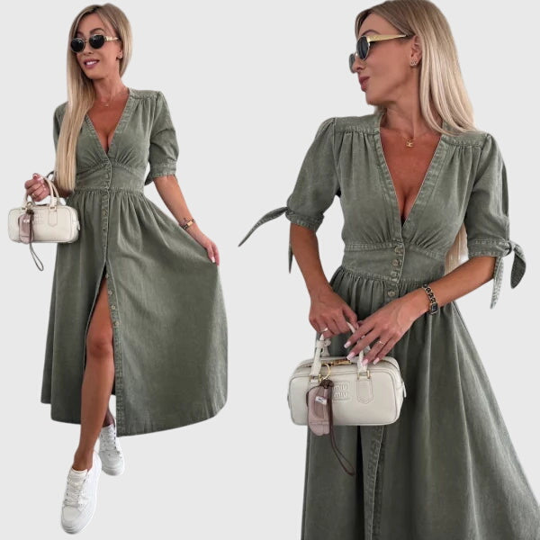 Sophia™ | Robe en Jean Élégante