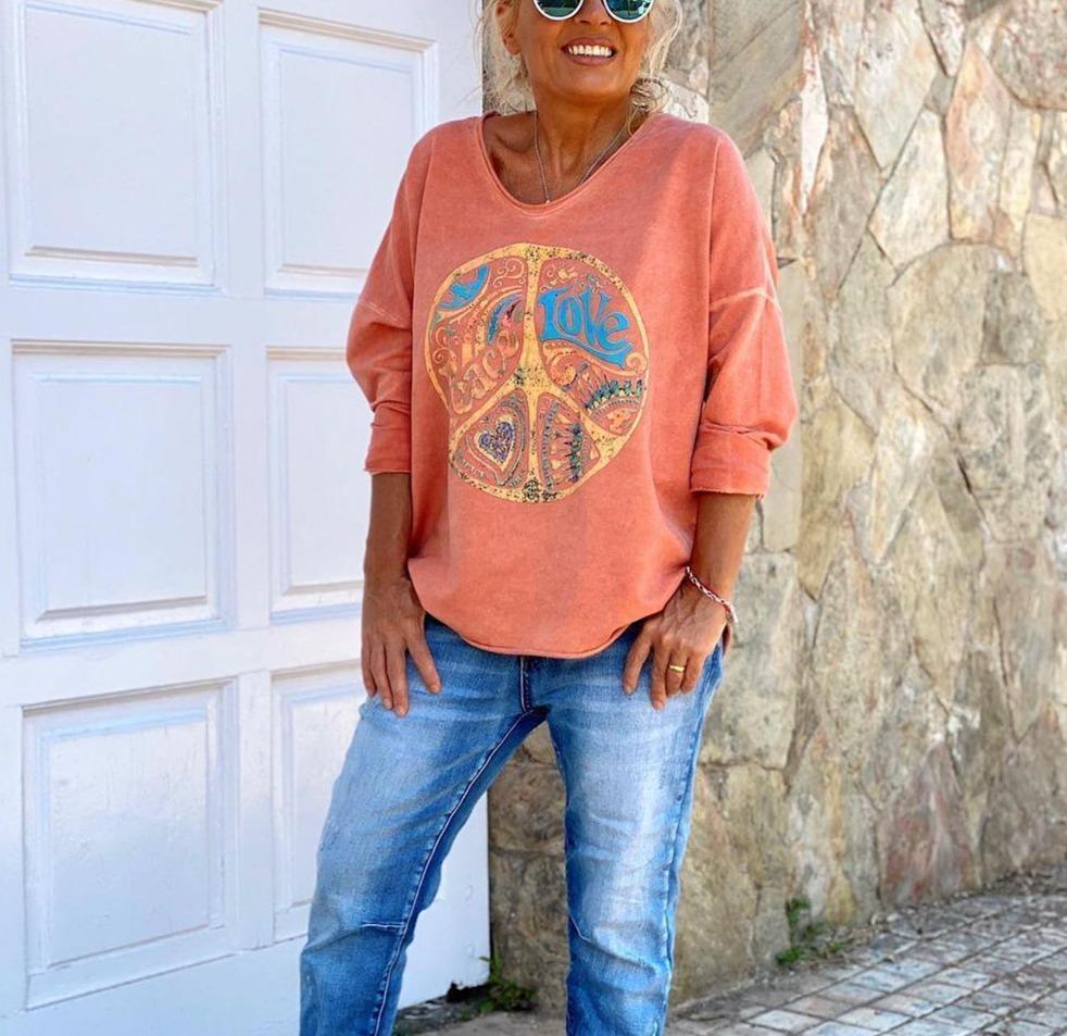 Sweatshirt Orange Jours Heureux