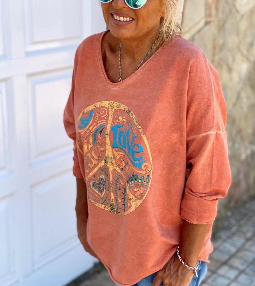 Sweatshirt Orange Jours Heureux