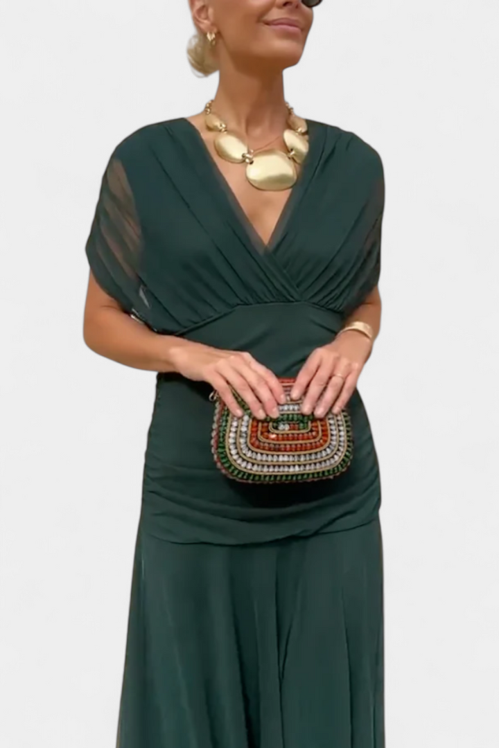 Robe Longue Florale Alondra™ avec Décolleté en V