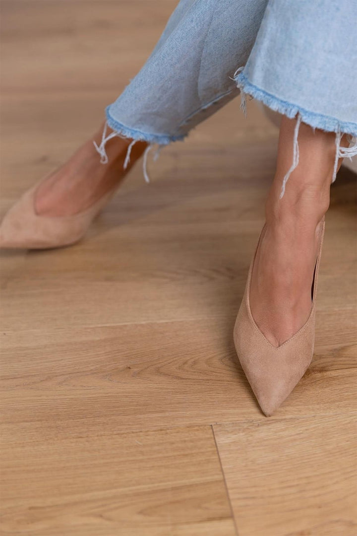Giselle | Talons Slingback en Suède
